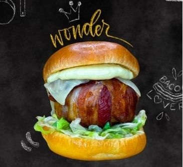 hamburguesa wonder tocineta pepinillos mozarella